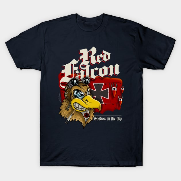 Red Falcon head T-Shirt by nanobarbero